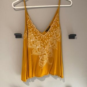 Cute embroidered tank with low back from Forever 21